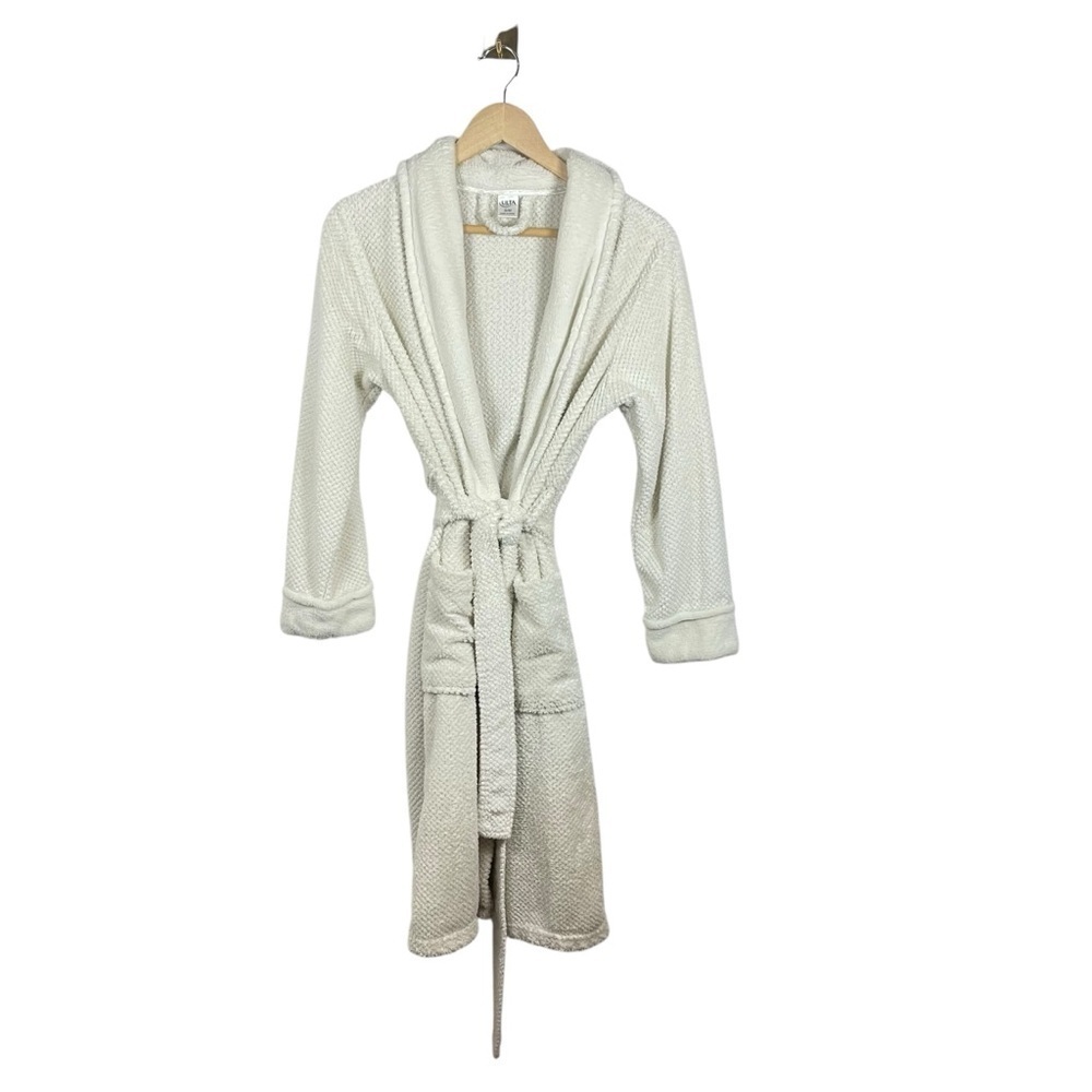 Ulta Women’s Plush Sherpa Bathrobe in Ivory Size S/M